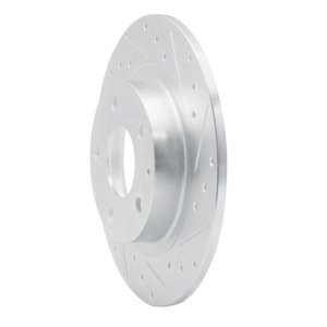 Mazda 6 Brake Rotor (1) - Rear Right - R1 Concepts - Drilled & Slotted - Silver - `14-`21